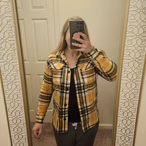 Yellow black flannel size small 3-5